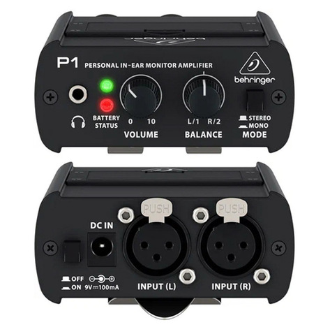 Проводная система ушного мониторинга Behringer P1 — блок питания и батарейки