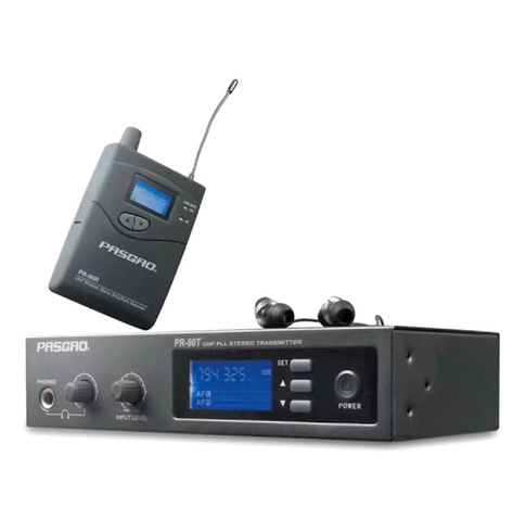 Профессиональная радиосистема ушного мониторинга Pasgao PR90 — UHF